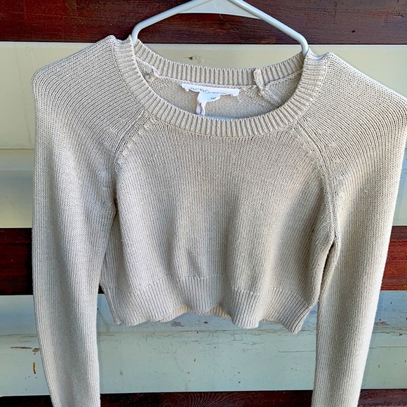 BCBG Generation | Grey Crop Top Sweater - XXS - Picture 3 of 4